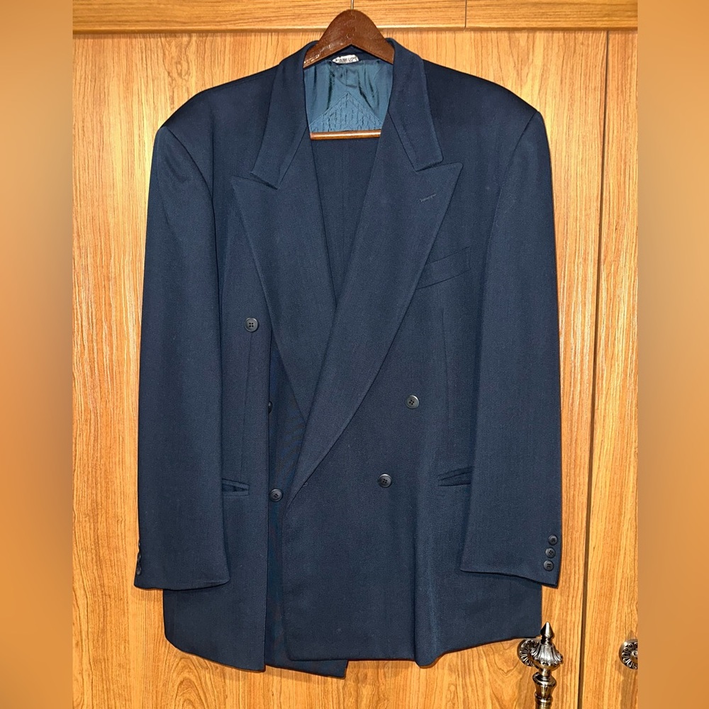Pal Zileri - Men’s Suit & Pants - Navy Teal / Midnight - Size56